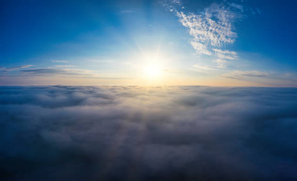 istock A wonderful dawn above the clouds. Natural background 1462956692