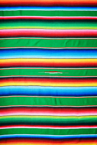 Colorful serape. Traditional Mexican clothing very colorful.