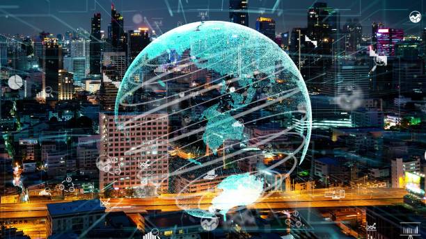 istock Global connection and the internet network alteration in smart city 1462960857