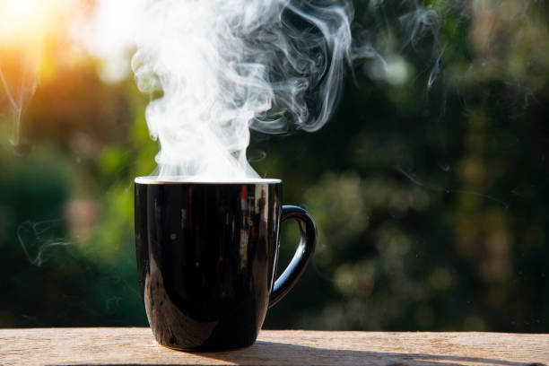 istock Mug coffee with smoke in love concept. 1462965372