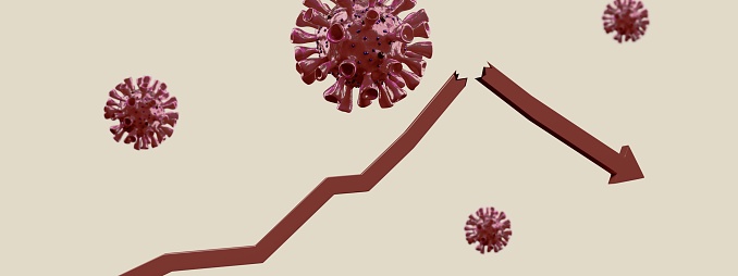 World economy and corona virus concept. The impact of coronavirus on the stock exchange.