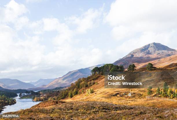 Hills And Mountains Around Glen Affric In The Southwest Cannich Village In The Scottish Highlands Stock Photo - Download Image Now