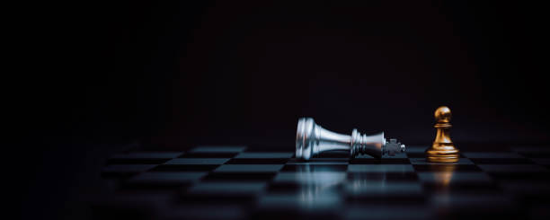 istock Chess board game to represent the business strategy with competition and challenging concept 1462972800