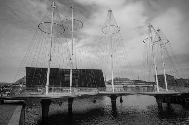 istock Grayscale shot of Circle Bridge under a cloudy sky 1462980303