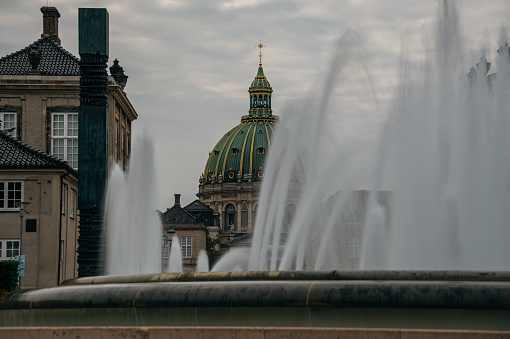 Fountain in the middle of Kazan Millennium Park