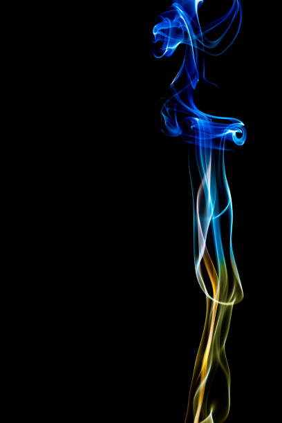 istock Ascending smoke over the black background 1462981418