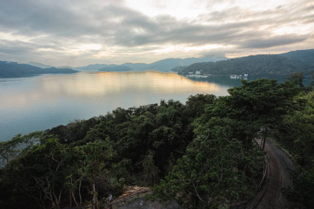 istock Sunset on Sun Moon Lake Taiwan 1462987040