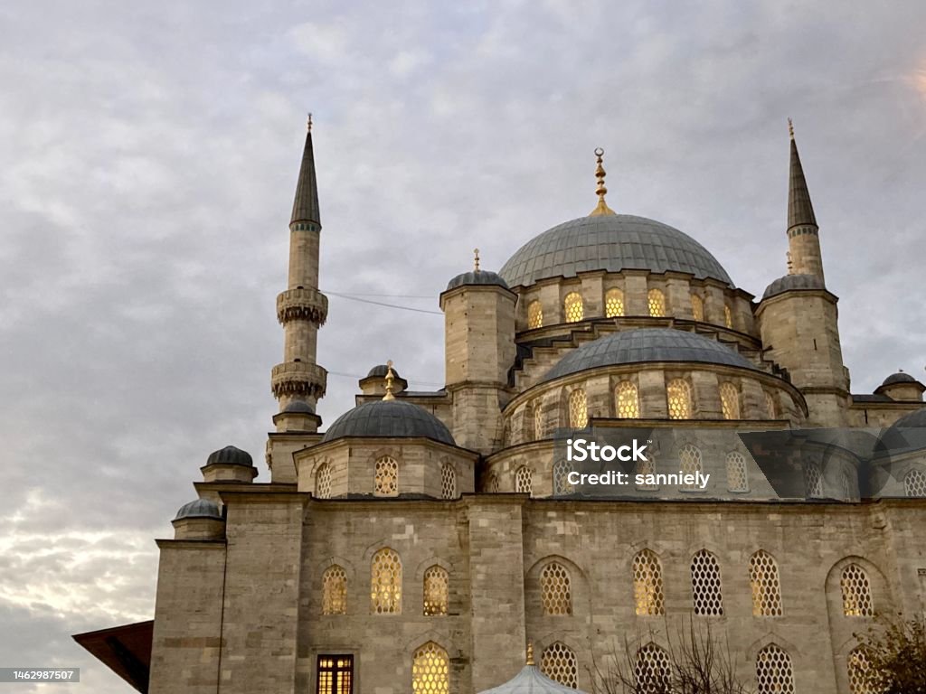 Turkey - Istanbul - Yeni Cami Mosque in Eminonu district Architectural Dome Stock Photo