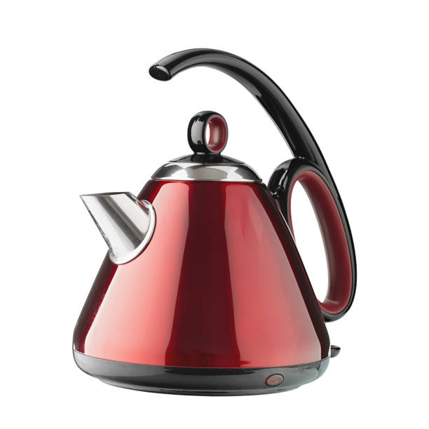 istock Nice design of modern kettle water boiler for your kitchen isolated on white background. Household kitchen appliances for makes hot drinks. 1462988007