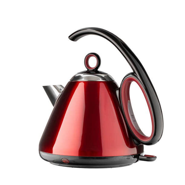 istock Nice design of modern kettle water boiler for your kitchen isolated on white background. Household kitchen appliances for makes hot drinks. 1462988012
