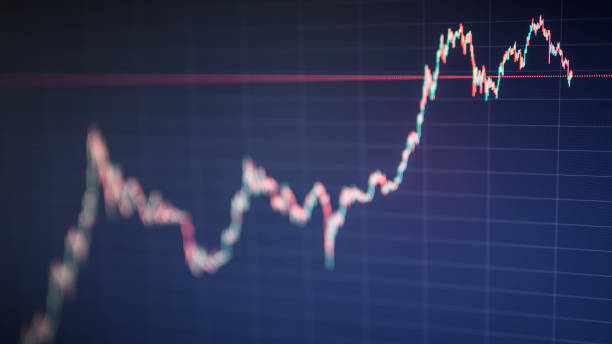 istock Increasing candlestick chart related to financial markets 1462988555