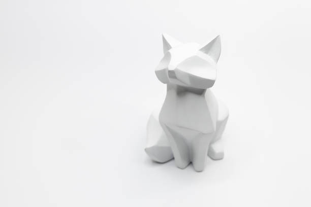 istock White figure of fox isolated on a plain background 1462989239