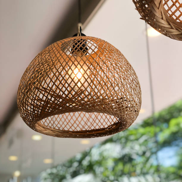istock Low angle shot of a lamp in the cafe 1462993381