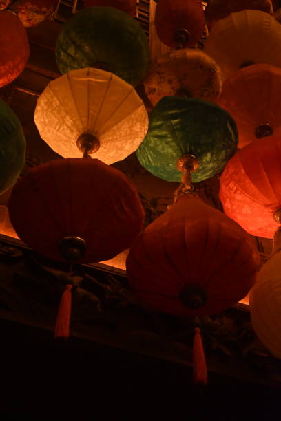 istock View of traditional Chinese lanterns hanging in the darkness 1462995608