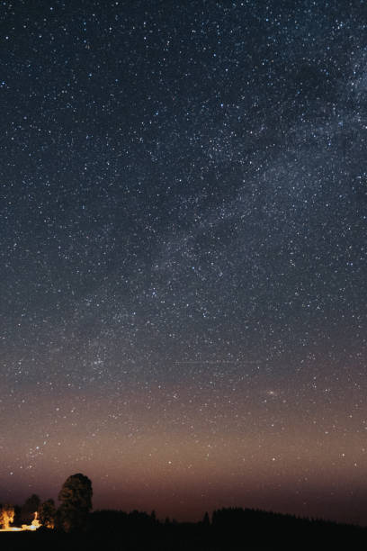 istock Beautiful view of a colorful starry night sky 1462998334