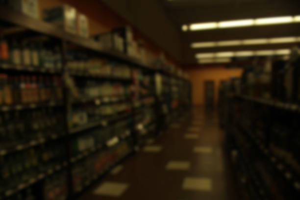 istock A blurred background inside beer, liquor and wine store 1463003557