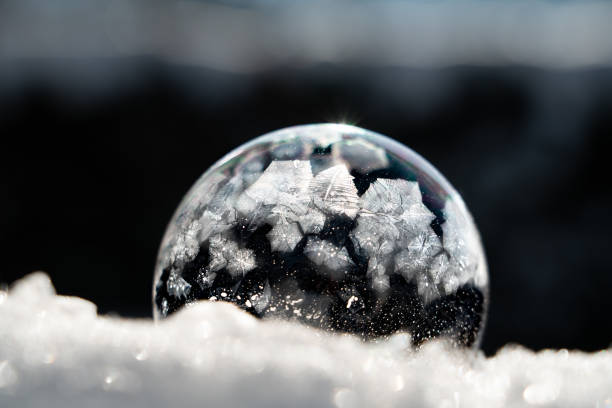 istock Closeup of a freezing soap bubble 1463004981