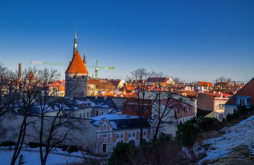 An aerial view of Tallinn, Estonia