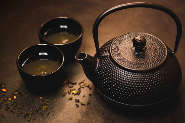 istock Closeup shot of a black teapot 1463009319