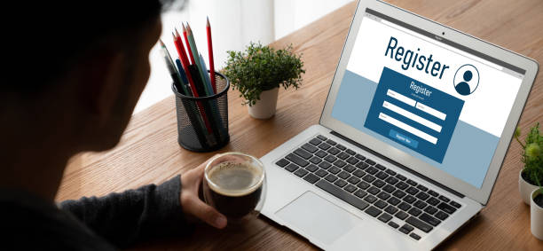 istock Online registration form for modish form filling 1463017160