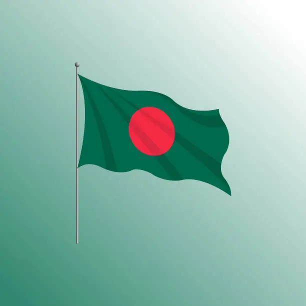 Vector illustration of Bangladesh Flag premium vector illustration