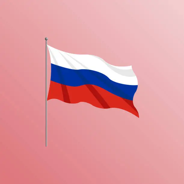 Vector illustration of Flag of Russia premium vector illustration
