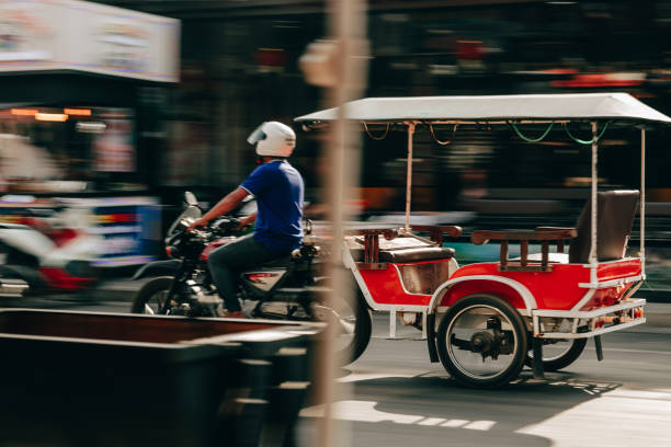 Bluerred Tuk tuk in Siem reap, Cambodia