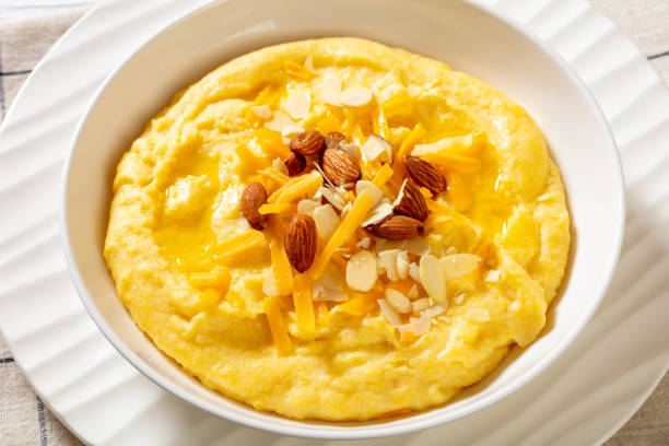 istock corn grits with butter, vegan cheese, and almonds 1463036378