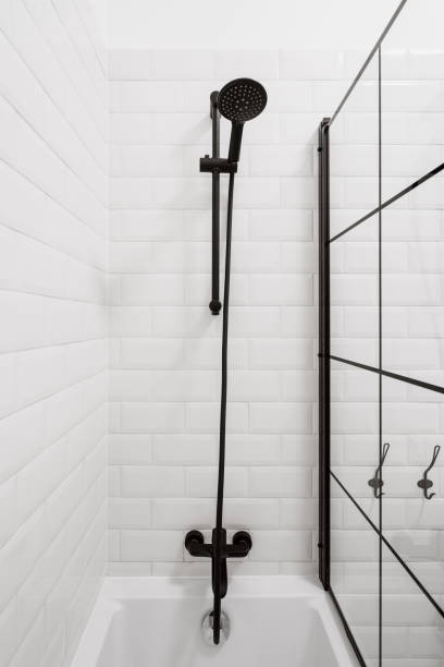 istock bath, water tap and shower with modern design 1463045205