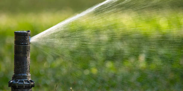 istock automatic sprinkler system watering the lawn close up 1463063340