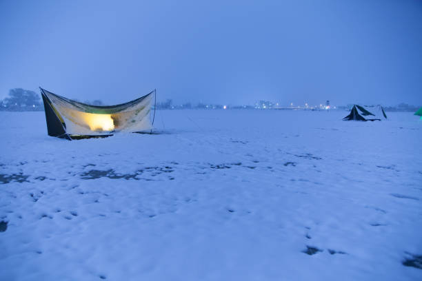 istock camping on the snow field 1463063373