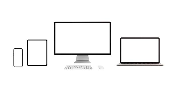 istock Multiple devices with an isolated display for responsive promotion of websites and apps 1463063545