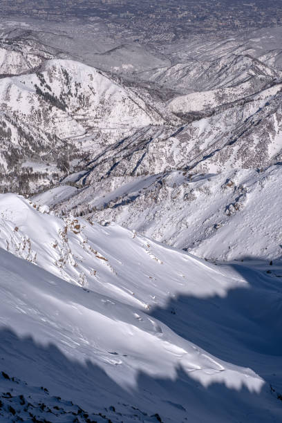 istock Mountains Winter Snowfall Valley Shadow City 1463063803