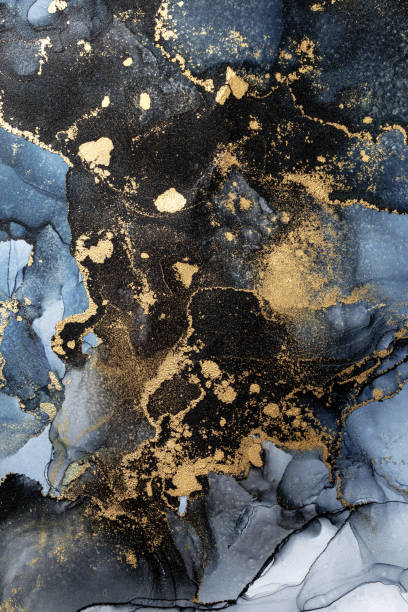 istock Marble ink abstract art from exquisite original painting for abstract background 1463069109