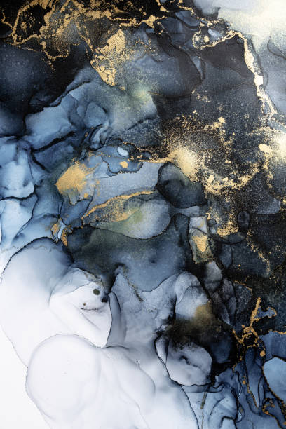 istock Marble ink abstract art from exquisite original painting for abstract background 1463069392