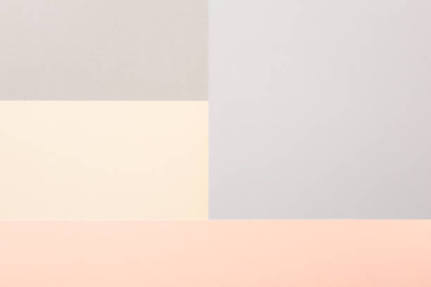 istock Abstract Muted Earthy Tones Paper Texture Minimalist Background. Geometrical pale colored paper flat lay background. Minimalism, geometry and symmetry template. 1463070331