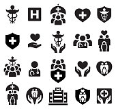 Medical icons set. Healthcare and medicine. Medical Insurance.