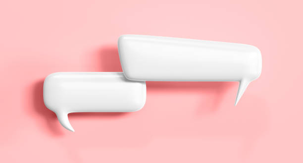 istock 3D speech bubbles to use for photo compositions and illustrations for graphics. 3D Rendering 1463081398