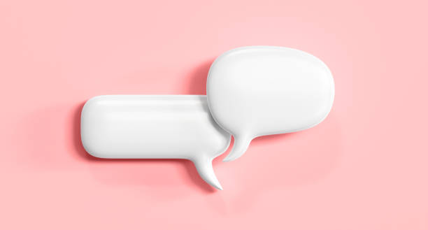istock 3D speech bubbles to use for photo compositions and illustrations for graphics. 3D Rendering 1463081404