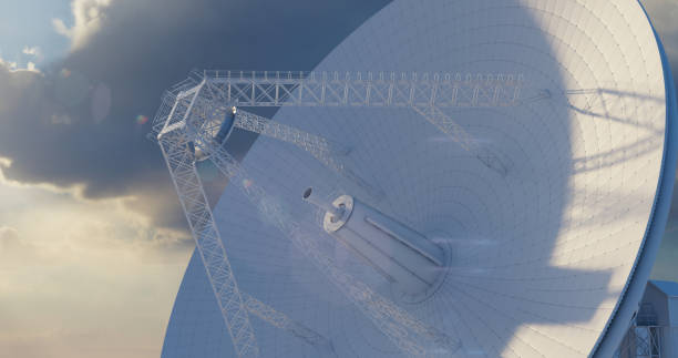 istock White satellite dish in a sunlight in close-up 1463088155