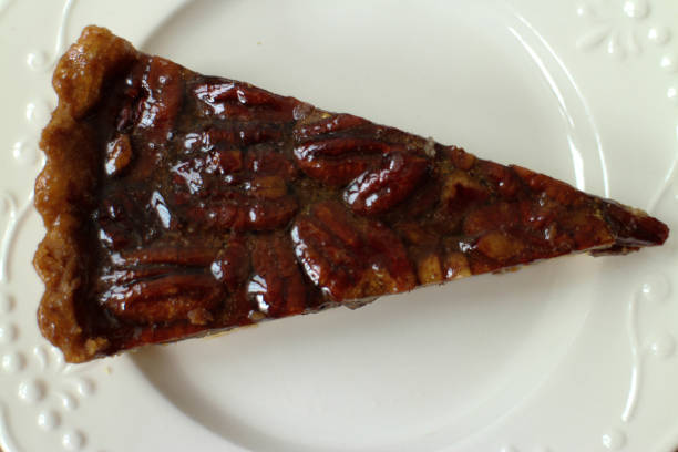 istock Close up a slice of Classic Caramel Pecan Pie 1463090837