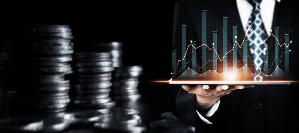 istock Businessman working with digital finance business graph of perceptive technology 1463093247