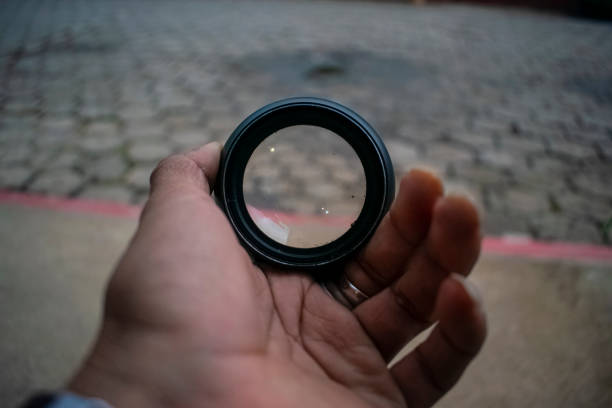 istock Hand with macro on the street 1463095379