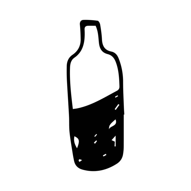 Vector illustration of a black and white vase. Vector illustration of a black and white vase. Interior furniture in cartoon style. low flower arrangements drawings stock illustrations