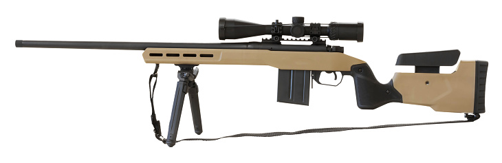 High Powered Riffle High Power Bolt Action Rifle With Scope Stock Photo - Download Image ...