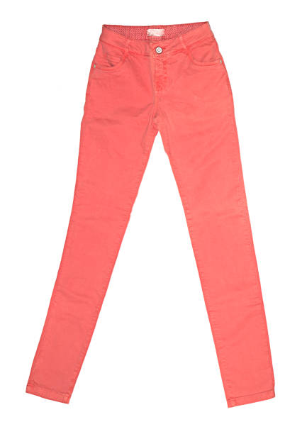 istock coral red pants with pockets, on a white background 1463100716
