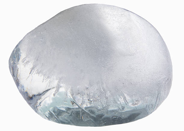 istock Piece of Ice round Shape. Isolated on a white background. 1463101707