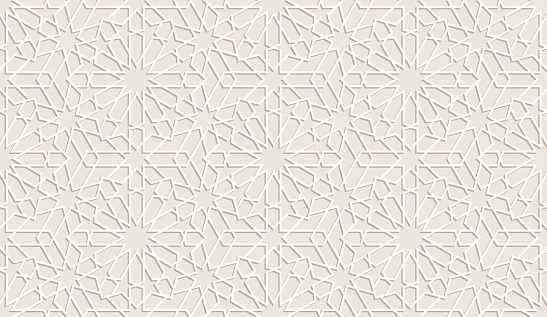 A beautiful, light, beige mashrabiya background. EPS10 vector illustration, global colors, easy to modify.