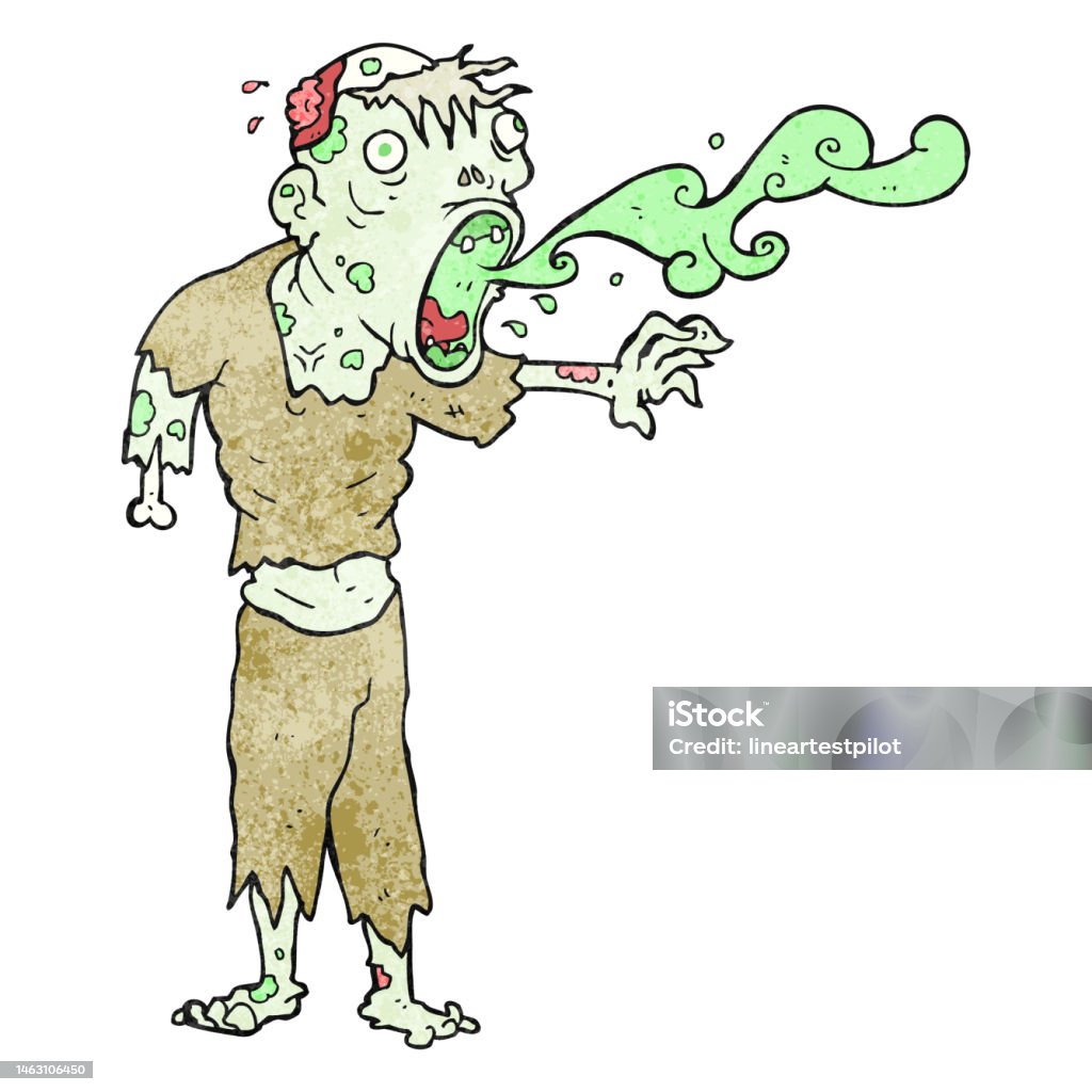 Zombie Description Freehand Drawn Texture Cartoon Gross Zombie Stock Illustration ...