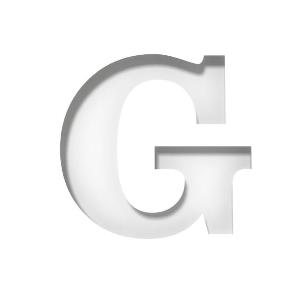 istock G letter white sign cut out stencil design capital letter 3d rendering illustration graphic isolated on white background 1463108572